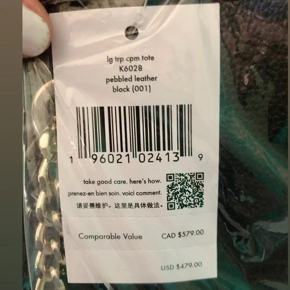 KATE SPADE • Large Pebbled Black Leather Bag - Picture 5 of 5